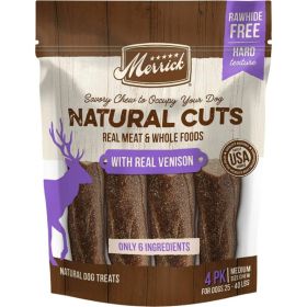 Merrick Natural Cut Venison Chew Treats Medium - 4 count