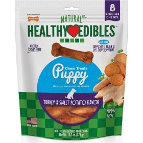 Nylabone Healthy Edibles DHA Omega-3 Puppy - Turkey & Sweet Potato Flavor - Regular (8 count)