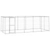 Outdoor Dog Kennel Galvanized Steel with Roof 130.2 ftÂ¬â‰¤