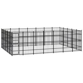 Outdoor Dog Kennel Steel 347.2 ftÂ¬â‰¤