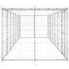 Outdoor Dog Kennel Galvanized Steel with Roof 182.3 ftÂ¬â‰¤