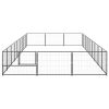 Dog Kennel Black 290.6 ftÂ¬â‰¤ Steel