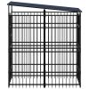 Outdoor Dog Kennel with Roof Steel 19.8 ftÂ¬â‰¤