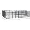 Outdoor Dog Kennel Steel 555.5 ftÂ¬â‰¤