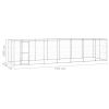 Outdoor Dog Kennel Galvanized Steel 182.3 ftÂ¬â‰¤