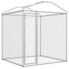 Outdoor Dog Kennel with Canopy Top 78.7"x78.7"x88.6"