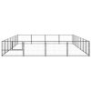 Dog Kennel Black 301.4 ftÂ¬â‰¤ Steel