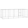 Outdoor Dog Kennel Galvanized Steel with Roof 130.2 ftÂ¬â‰¤