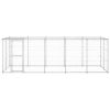 Outdoor Dog Kennel Galvanized Steel with Roof 130.2 ftÂ¬â‰¤