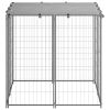 Dog Kennel Silver 43.3"x43.3"x43.3" Steel