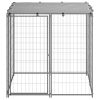 Dog Kennel Silver 43.3"x43.3"x43.3" Steel