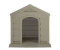 ECO Resin Dog House for Medium and Large Breeds, Taupe, 36"W