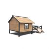 Outdoor Large Wooden Cabin House Style Wooden Dog Kennel with Porch