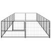 Dog Kennel Black 150.7 ftÂ¬â‰¤ Steel