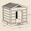 ECO Resin Dog House for Medium and Large Breeds, Taupe, 36"W