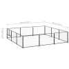 Dog Kennel Black 96.9 ftÂ¬â‰¤ Steel