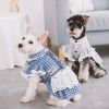 Touchdog 'I love Poochi' Classical Fashion Plaid Dog Dress