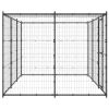 Outdoor Dog Kennel Steel with Roof 78.1 ftÂ¬â‰¤