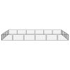 20-Panel Dog Playpen Black 39.4"x19.7" Powder-coated Steel