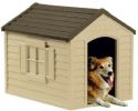 DH250 Durable Resin Snap Together Dog House with Removable Roof, Brown