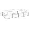 Dog Kennel Silver 86.1 ftÂ¬â‰¤ Steel