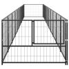 Dog Kennel Black 107.6 ftÂ¬â‰¤ Steel